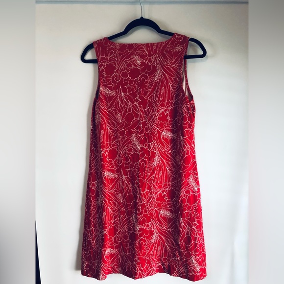 New York & Company Floral Dress Size  Medium Red White floral - Picture 2 of 5